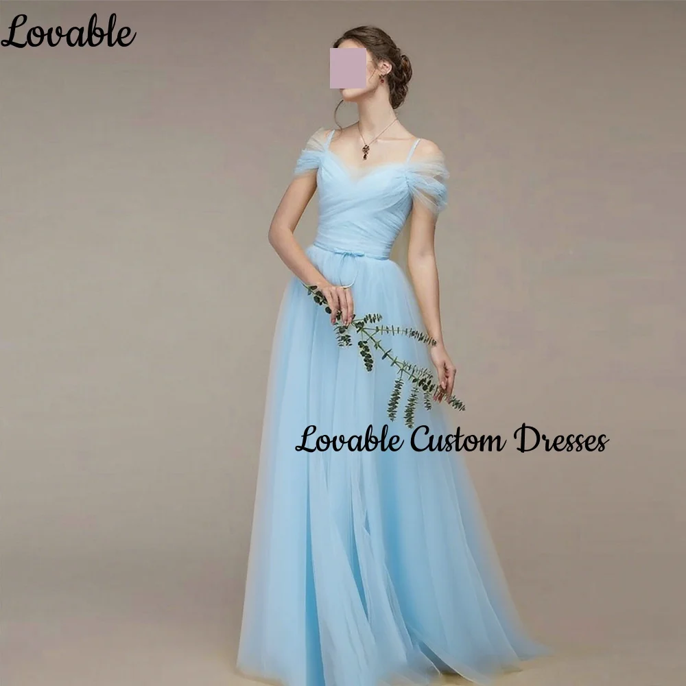 Robes de soirée personnalisées, ligne a, épaules dénudées, longueur au sol, pour femmes, élégantes, luxe, à volants, fermeture éclair, manches courtes