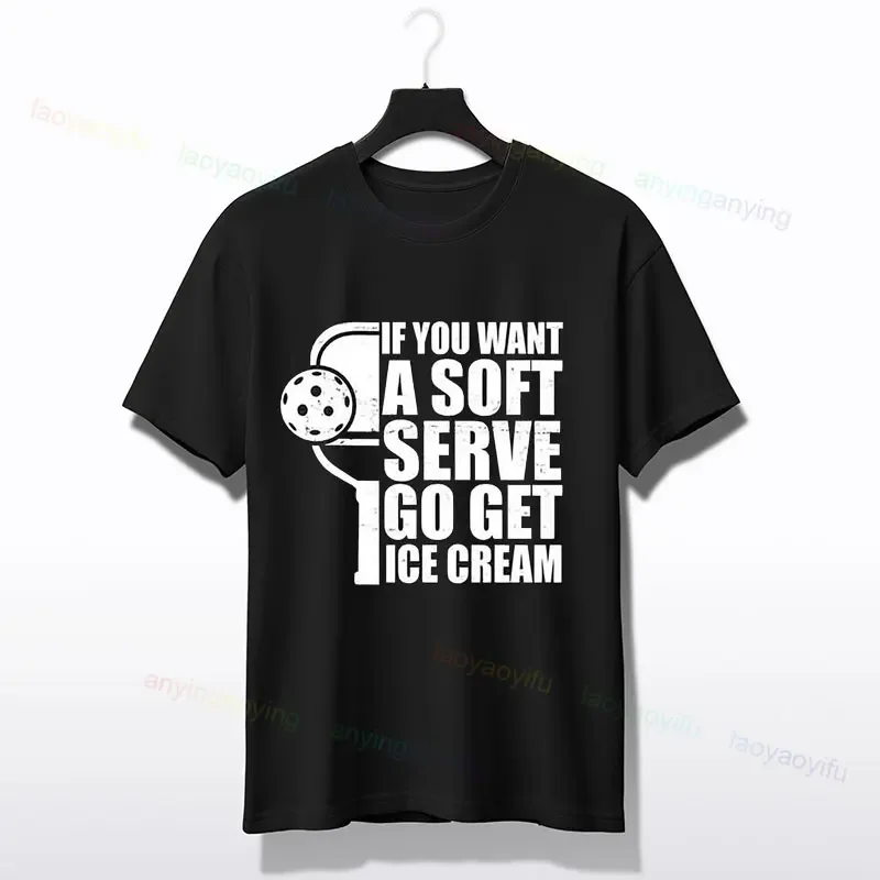 Zabawna koszulka z grafiką Pickleball „Życie jest krótkie, graj w Pickleball” Projekt z krótkim rękawem T-shirt z czystej bawełny Streetwear Fashion