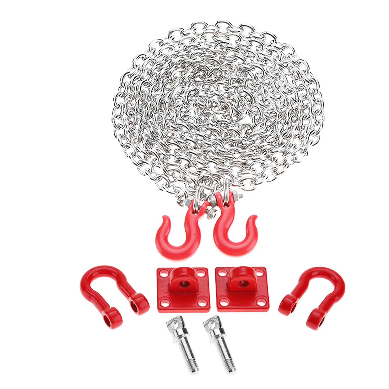 RC牽引フックチェーン U字型レスキュー牽引フックトレーラーチェーン組み立て部品 RCクライミングクローラーカー用