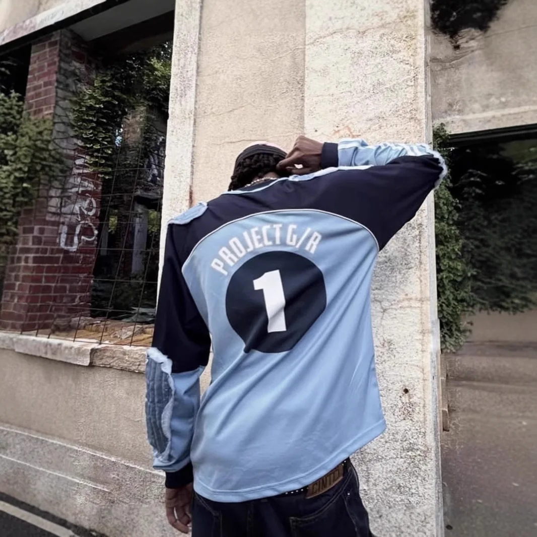 Grailz Digital Embroidered Plate Shoulder Patched Ball Suit Sweatshirt Long Sleeve Project G/R