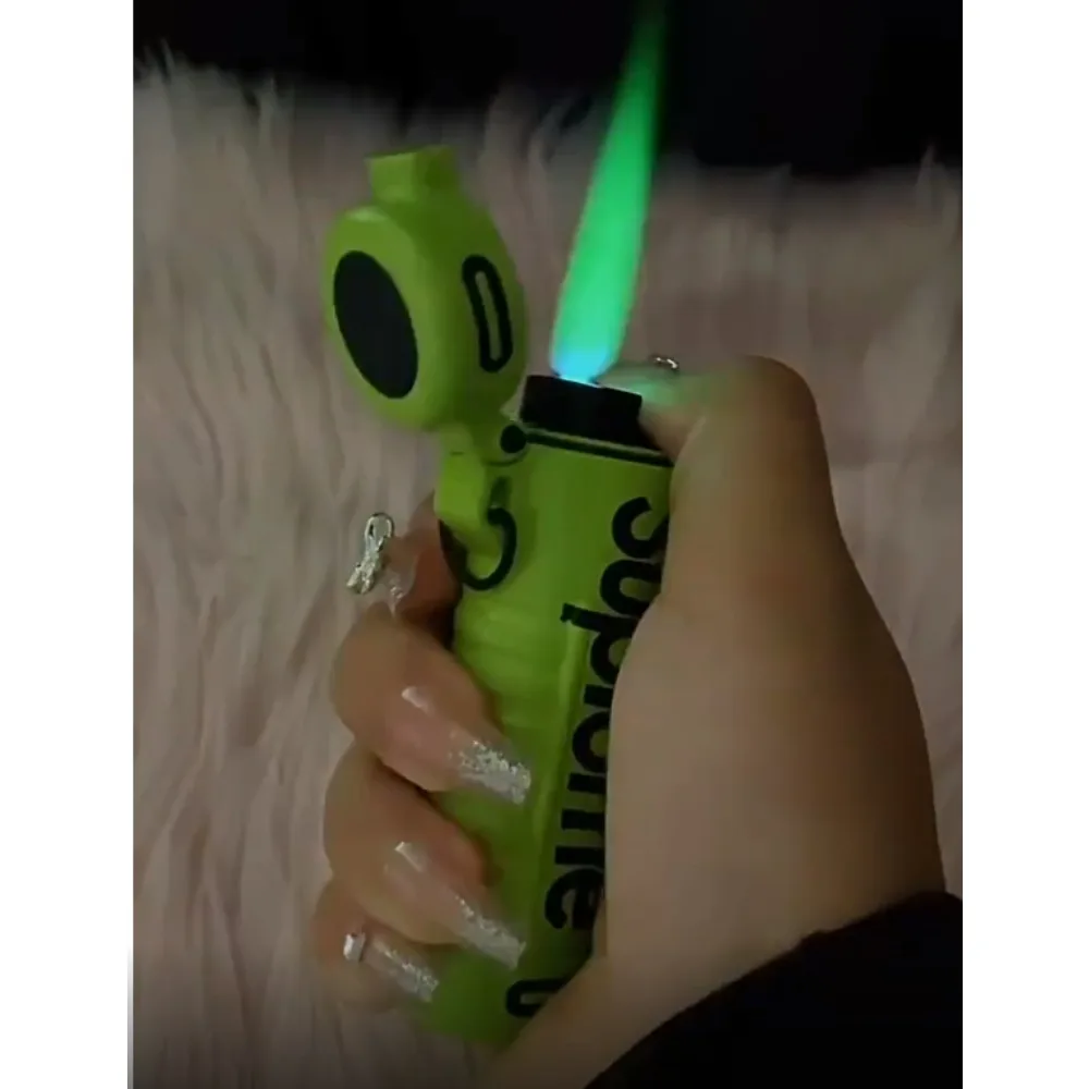 Neuester Zigarrenanzünder, winddichter Anhänger, aufblasbares Feuerzeug, modische grüne Flamme, Zigarettenanzünder & Raucherzubehör
