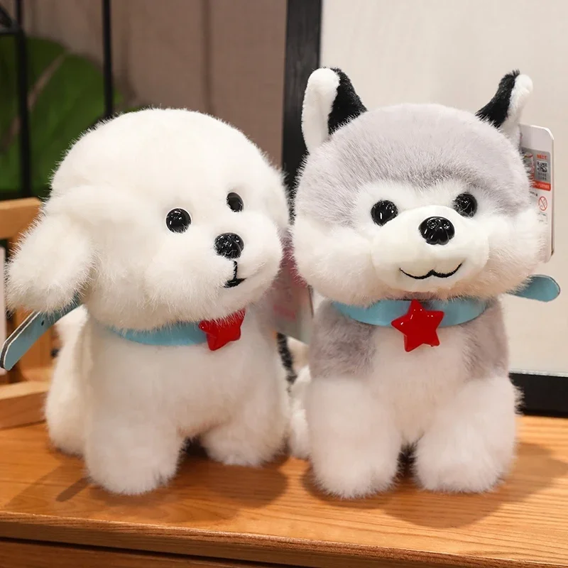 

Новый Kawaii мини-сидящий щенок плюшевые игрушки мягкий пушистый мультяшный пудель хаски подвески милый брелок сумки/автомобиль/декор стола хороший подарок