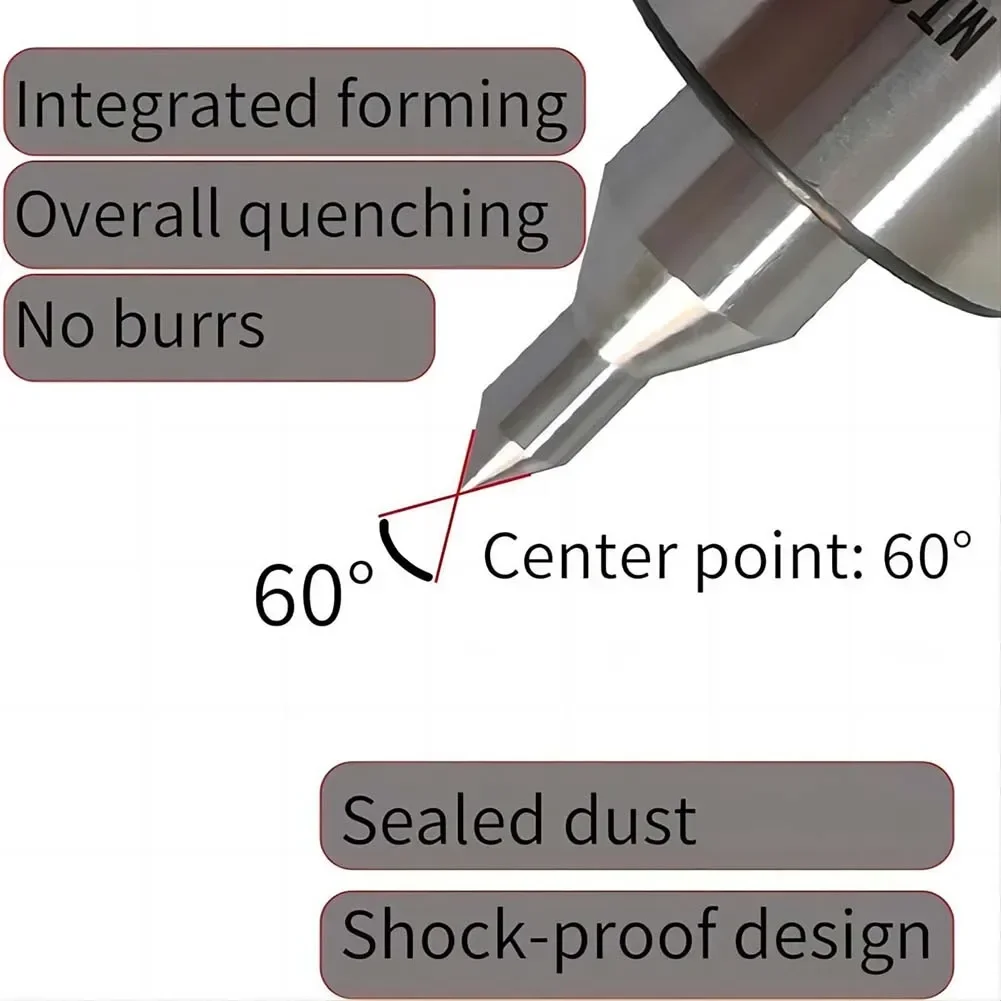 Live Center for Lathe Tailstock Machin Triple Bearing Design High Precision Abrasion Resistant Long Service Life