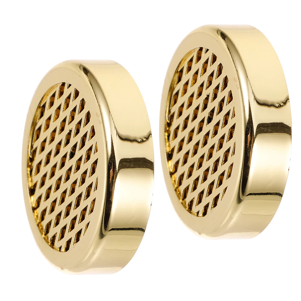 

2 pcs Cigar Humidifier Tablets Round Golden Moisture Retention Accessories for Cigarette Humidor Container Circular Humidifiers