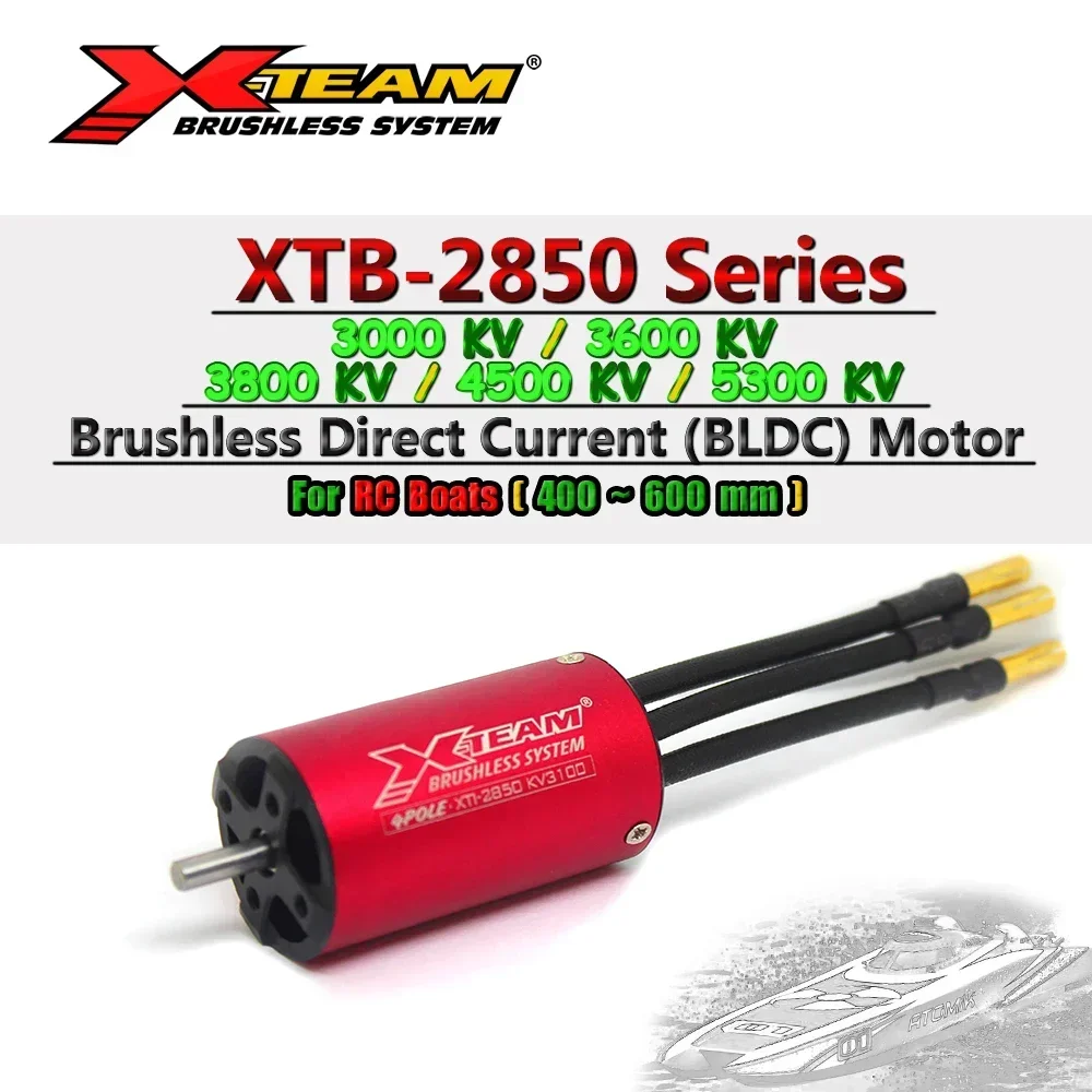 X-TEAM XTB Series 2850 5300KV 4500KV 3800KV 3600KV 3000KV BLDC Brushless-Motor for 400mm - 600mm Remote Control RC Boats Refit