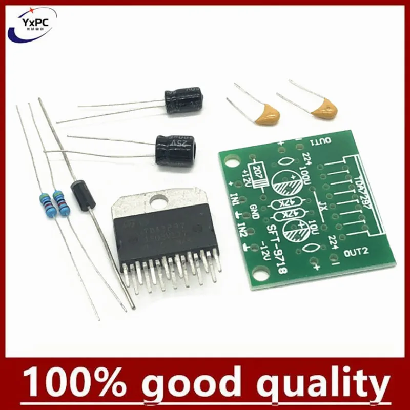 

TDA7297 amplifier board spare parts dc 12v grade 2.0 dual audio encoding 15w electronic diy kit