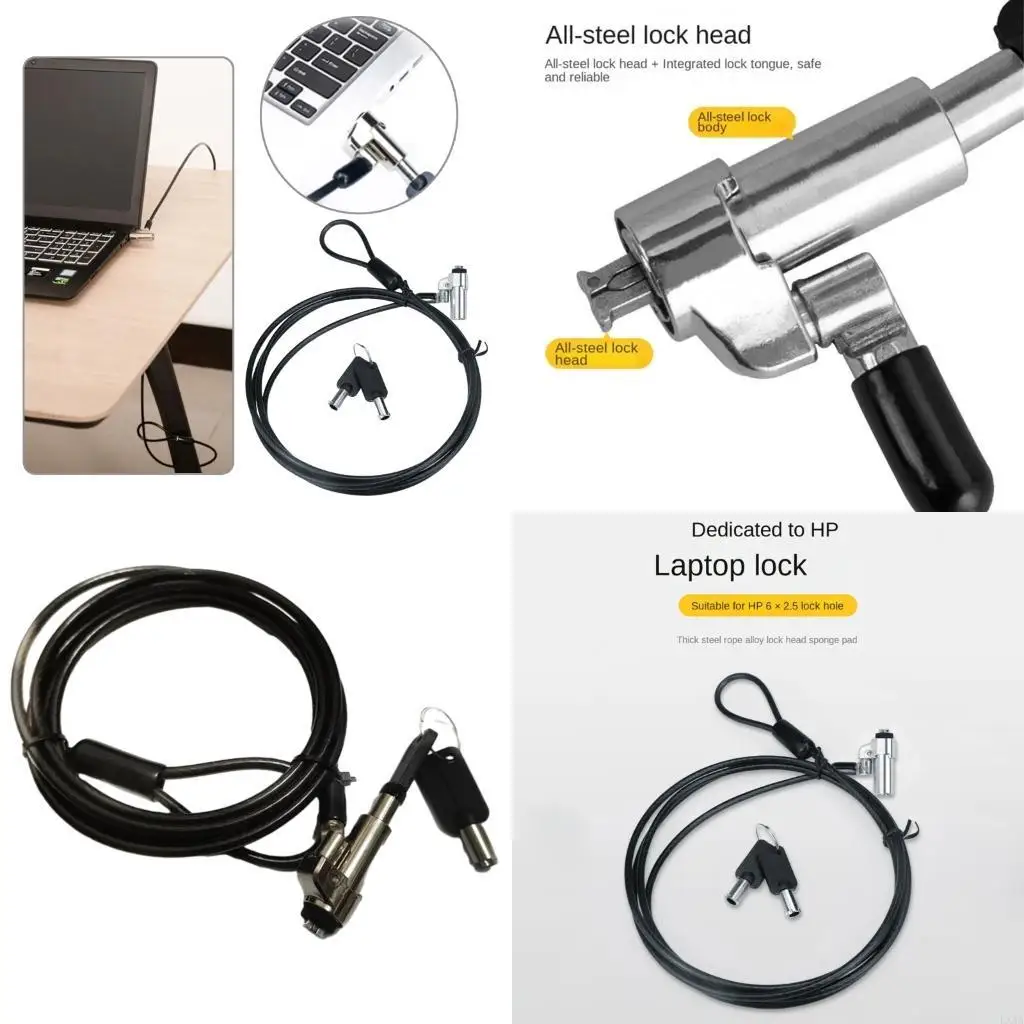 

Кодовый замок LXAA для ноутбука, замок для ноутбука, защитный трос, противоугонный замок для аксессуаров для ноутбуков с 6x2,5