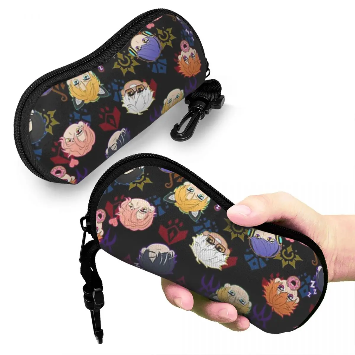

Obey Me - Demon Brothers Shell Glasses Case Protective Sunglasses Box Women Men Soft Eyeglasses Bag Pouch