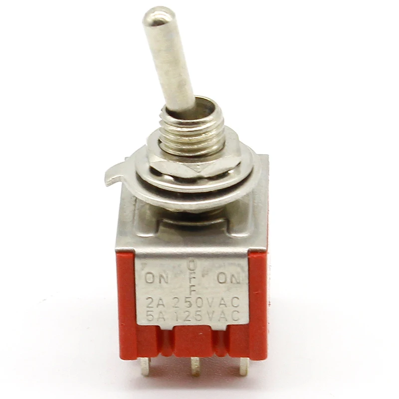 1 pcs NEW Red 9 Pin ON-OFF-ON 3 Position Mini Toggle Switch AC 6A/125V 3A/250V