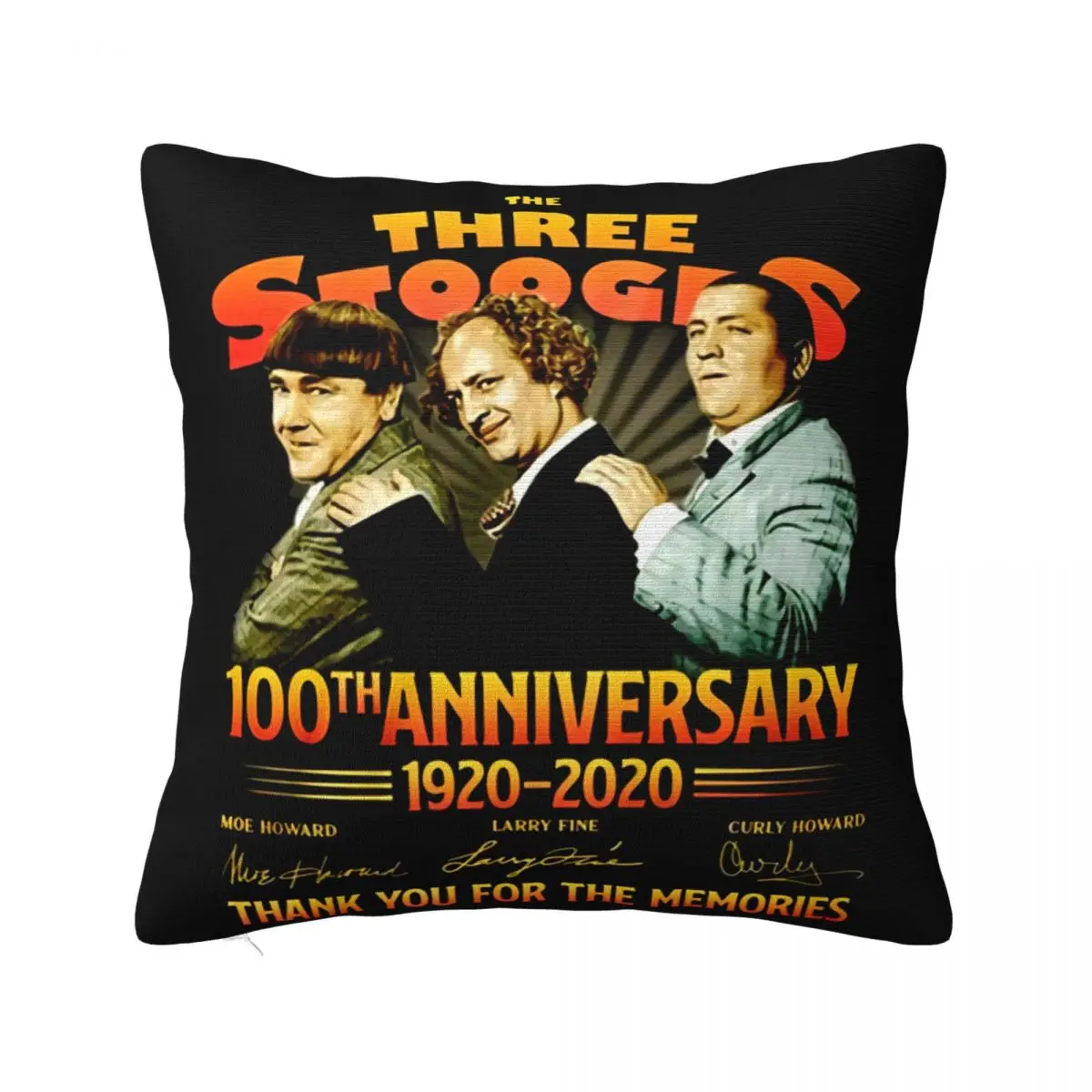 The Three Stooges 100Th Anniversary 1920 2020 Thank You For The Memories Pillow Case