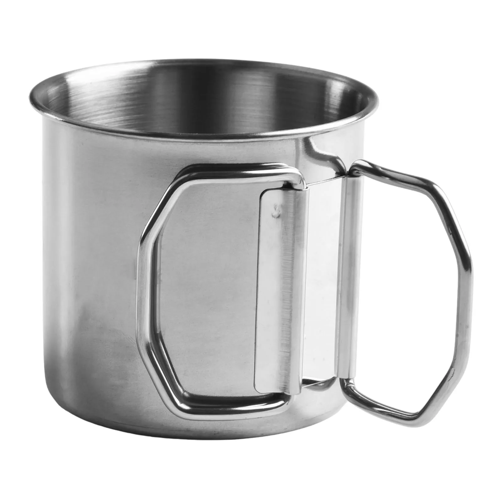 Handle Water Cup Portable Stainless Steel Mug with Folding Handle Perfect for Travel Camping and Hiking 260/350/660ML