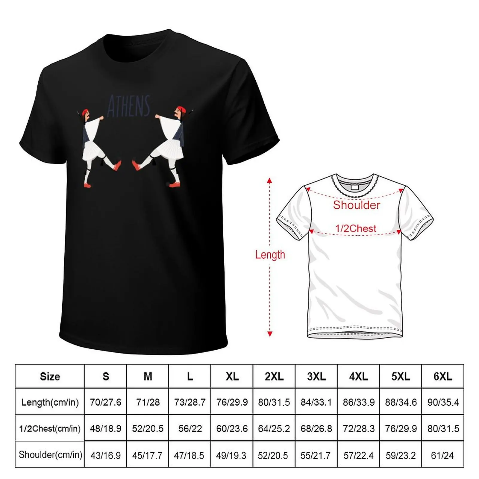 Evzone Presidential Guard (Tsolias) Athens Souvenir T-Shirt Industrial Work Tee Shirt