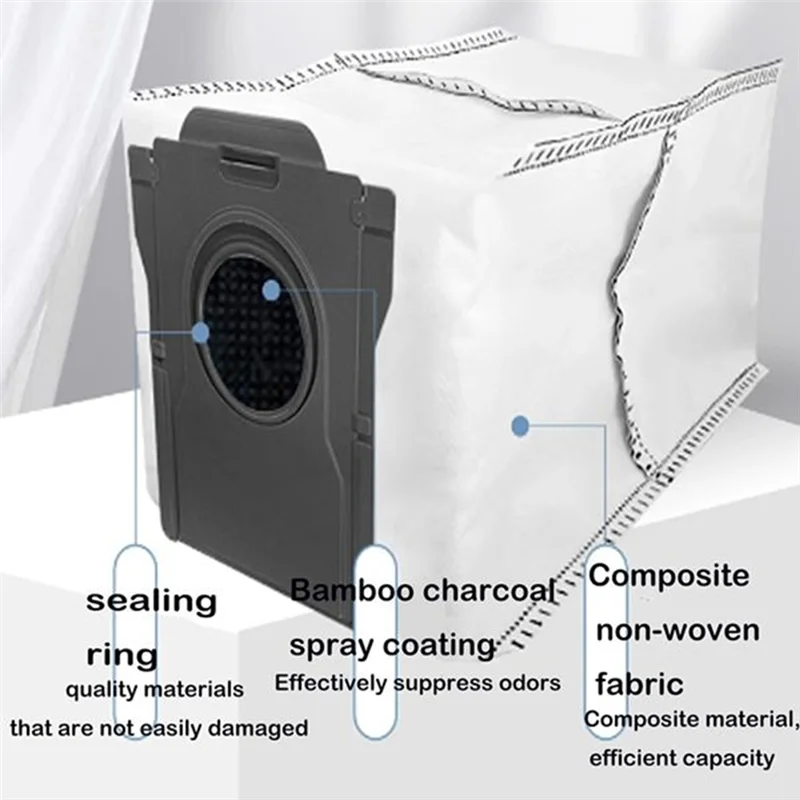 ABUD-Per Dreame X40 Ultra/L40 Ultra Parte MOVA P50 Pro Ultra/P10 Pro Ultra Kit di accessori Spazzola Filtro Mop Sacchetto per la polvere in tessuto