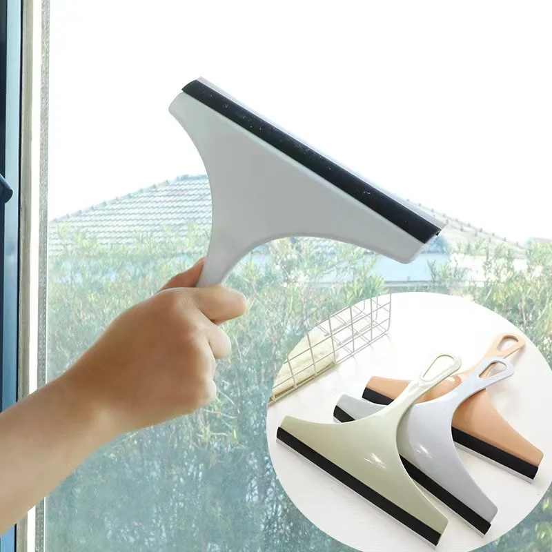 

Cleaning Household Bathroom Mirror Cleaner Wiper Scrape With Silicone Blade Holder Hook Car Glass Shower Squeegee Window Glass