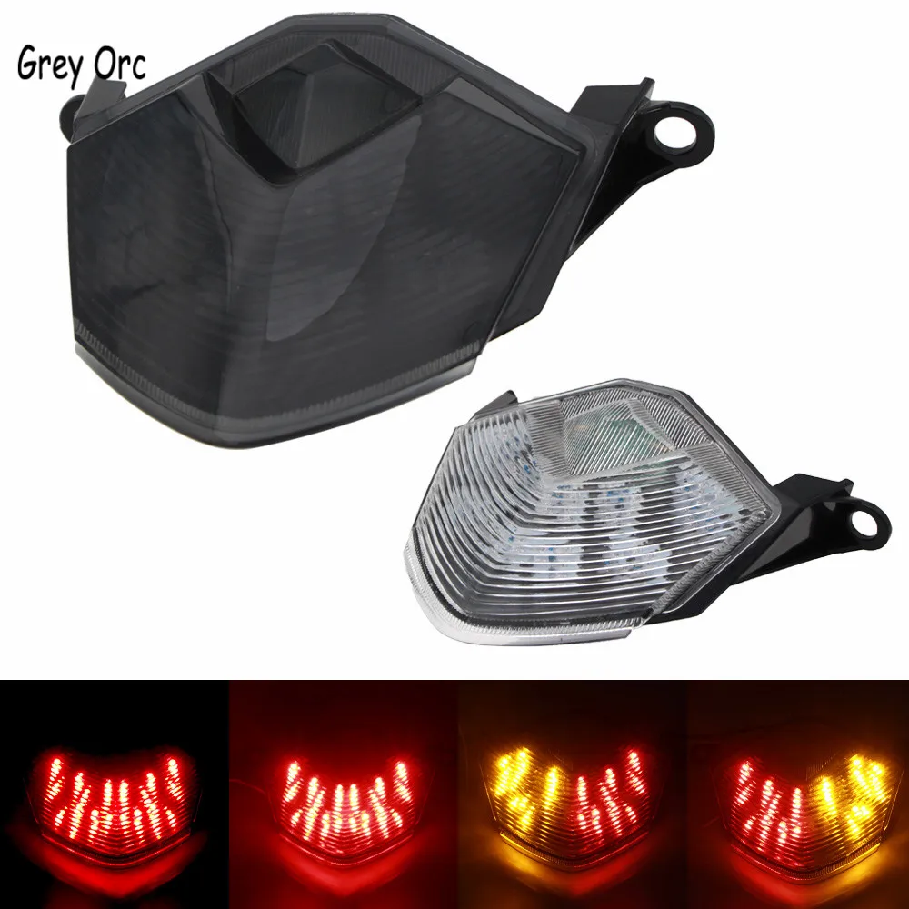 for Kawasaki Z750 2007-2013 Z1000 2007-2013 ZX-6R ZX600 LED Rear Tail Light Brake Turn Signals Integrated Light