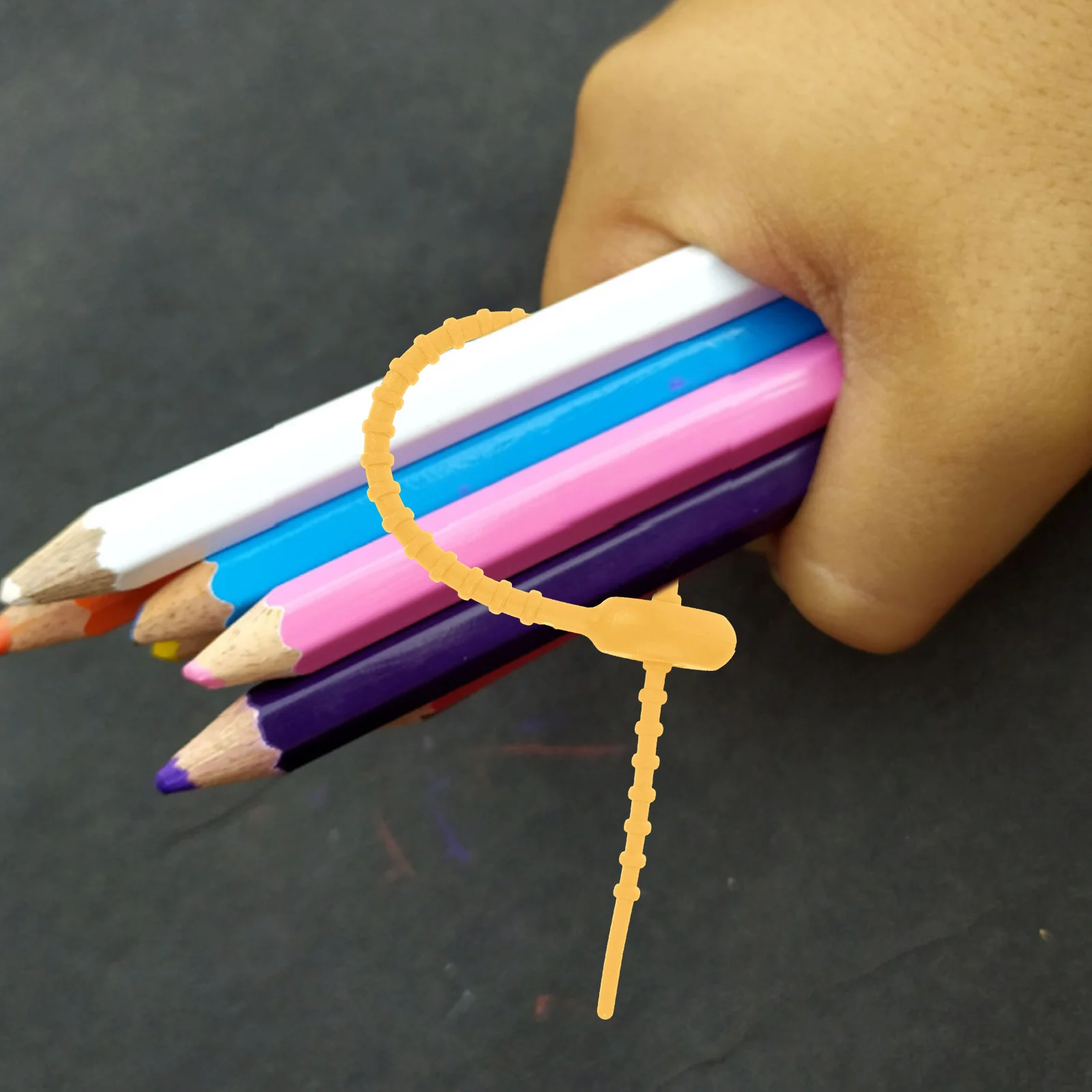 

10pcs Silicone Cable Ties Reusable Wire Ties Small Cord Management Kit Tie Straps For Indoor Electrical Multi-Purpose Organizing