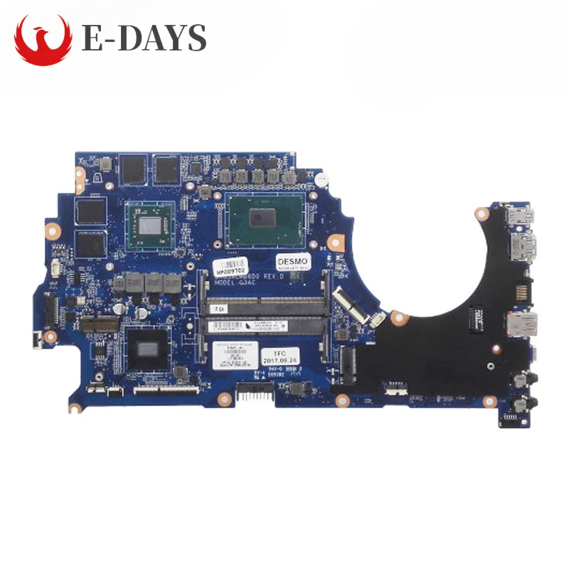 

For HP Omen 15-CE 15T-CE Laptop Motherboard DAG3ACMB8E0 Notebook Mainboard with CPU I5-7300HQ I7-7700HQ GPU RX 550 2GB