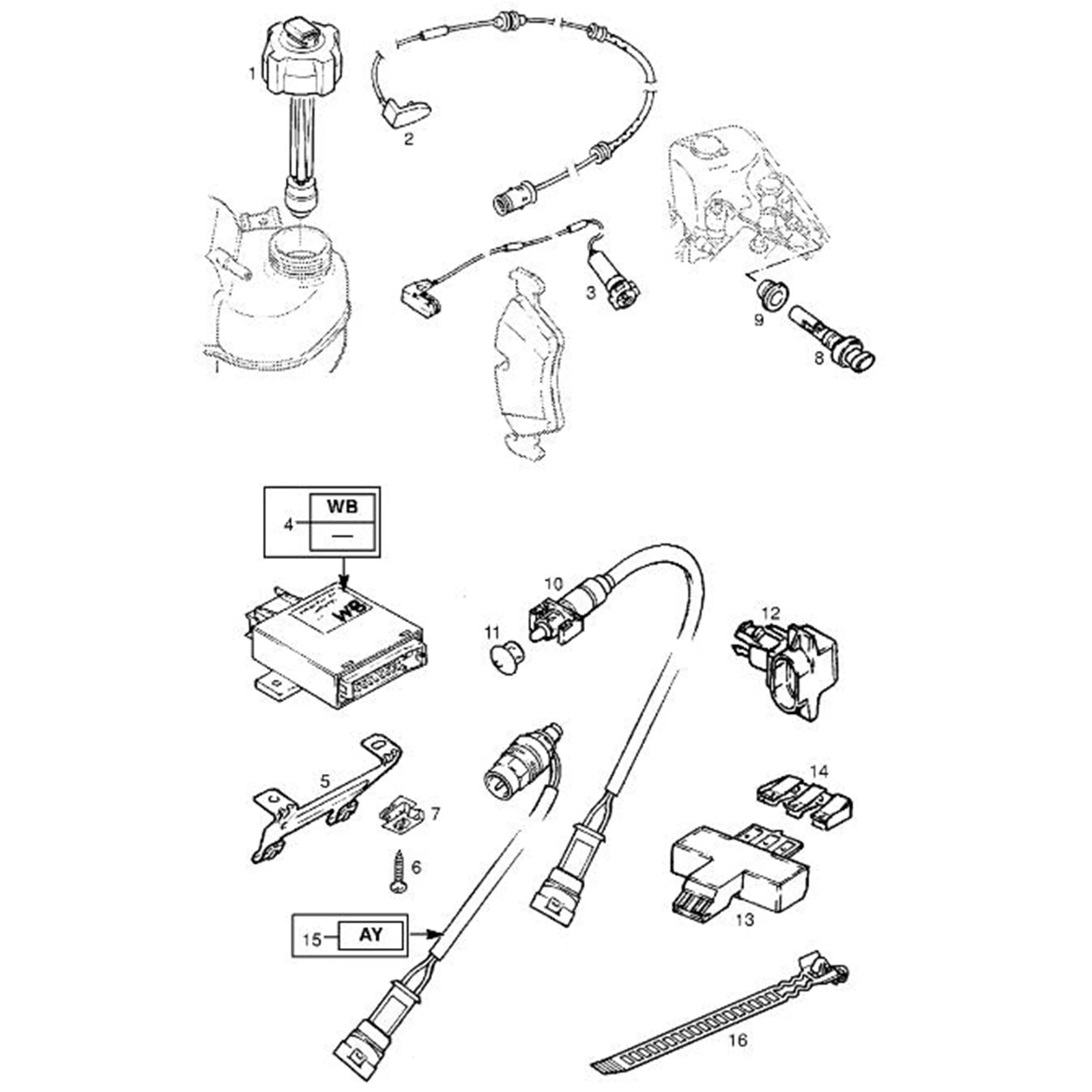 Auto luchttemperatuursensor buiten omgevingsonderdeel 9152245 09152245   Voor Chevrolet Cruze Orlando Catera Silverado Buick Allure Regal