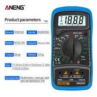 ANENG AN8205C Digital Multimeter AC/DC Ammeter Volt Ohm Multimetro Tester Meter With Thermocouple LCD Backlight Portable