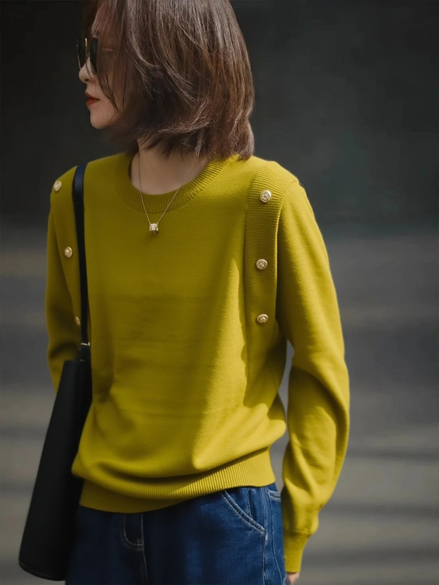 Faionable Camere Knitwear Long Sve Einzigartige Basisschicht Irt Sli Winteroberteil für junge Frauen Pendeln Sle Loose Fit