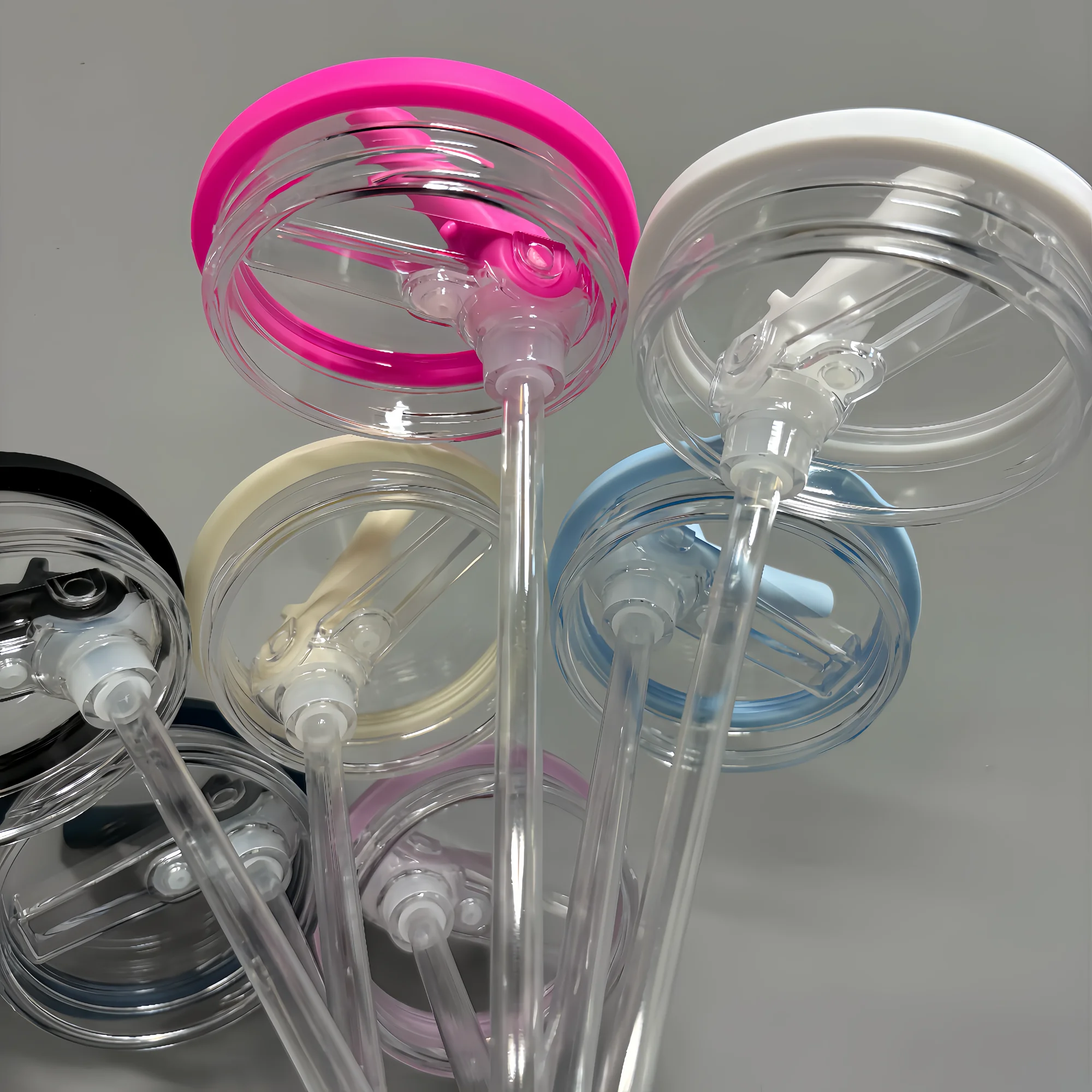 30oz Flip Straw Lid Replacement for Stanley Quencher Tumbler - Leakproof Spill Proof Cup Cover Accessories Fit 30oz Cups