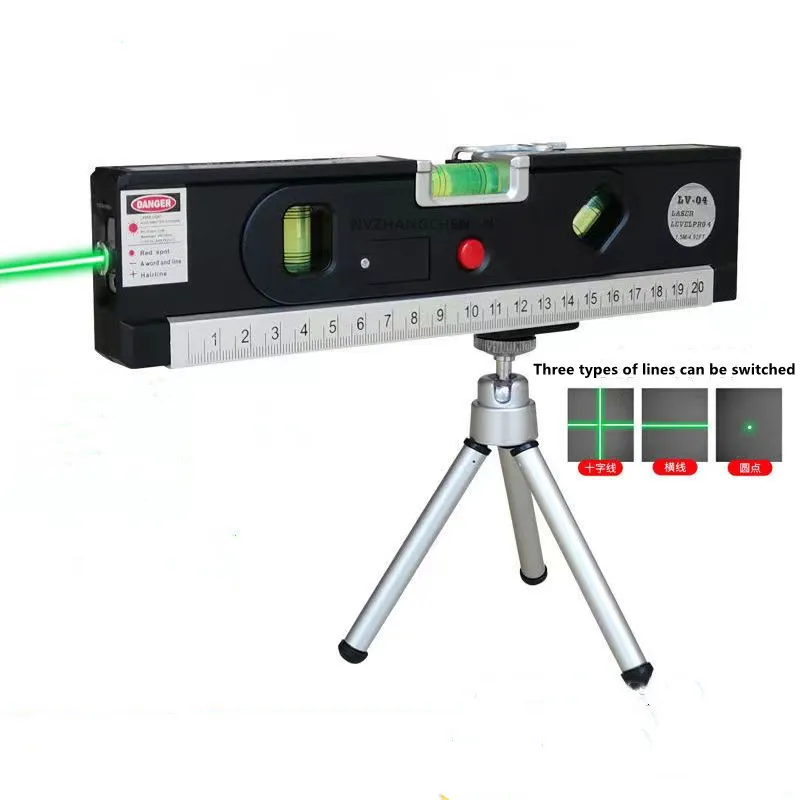 Laser Level Magnetic Level Ruler Angle Meter Vertical Horizontal USB Charging Balance Spirit Level Ruler for DIY Home Decoration