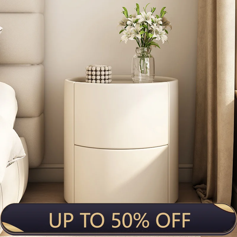 With Storage Narrow Nightstands Round With Drawers Bedroom Design Nightstands Tall Luxury Table Chevet Chambre Modern Furniture