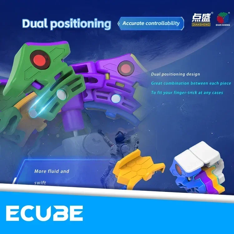 [ECube] DianSheng Galaxy Master Kilominx 4x4 Megaminx 4x4x4 المكعب السحري المغناطيسي بدون ملصقات Cubo Dodecahedron لغز السرعة