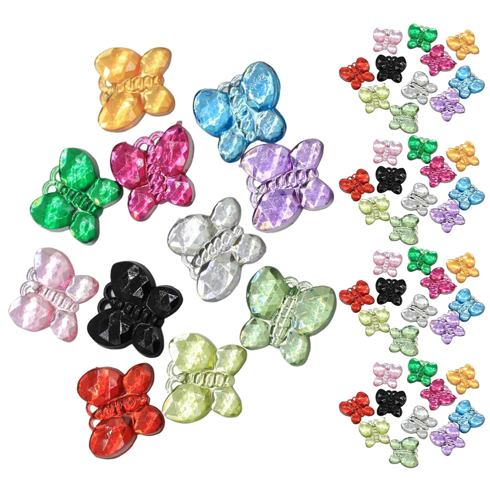 

Plastic Bow Decorations 9x10mm R om Color Butterfly Charms for DIY Phone Case Accessories Hairpin Materials Craft
