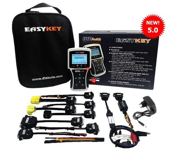 DTDAuto EasyKey - Professional Key Programming Device Diagnostic Tools Smart Key Programmer for Motorcycles & Scooters