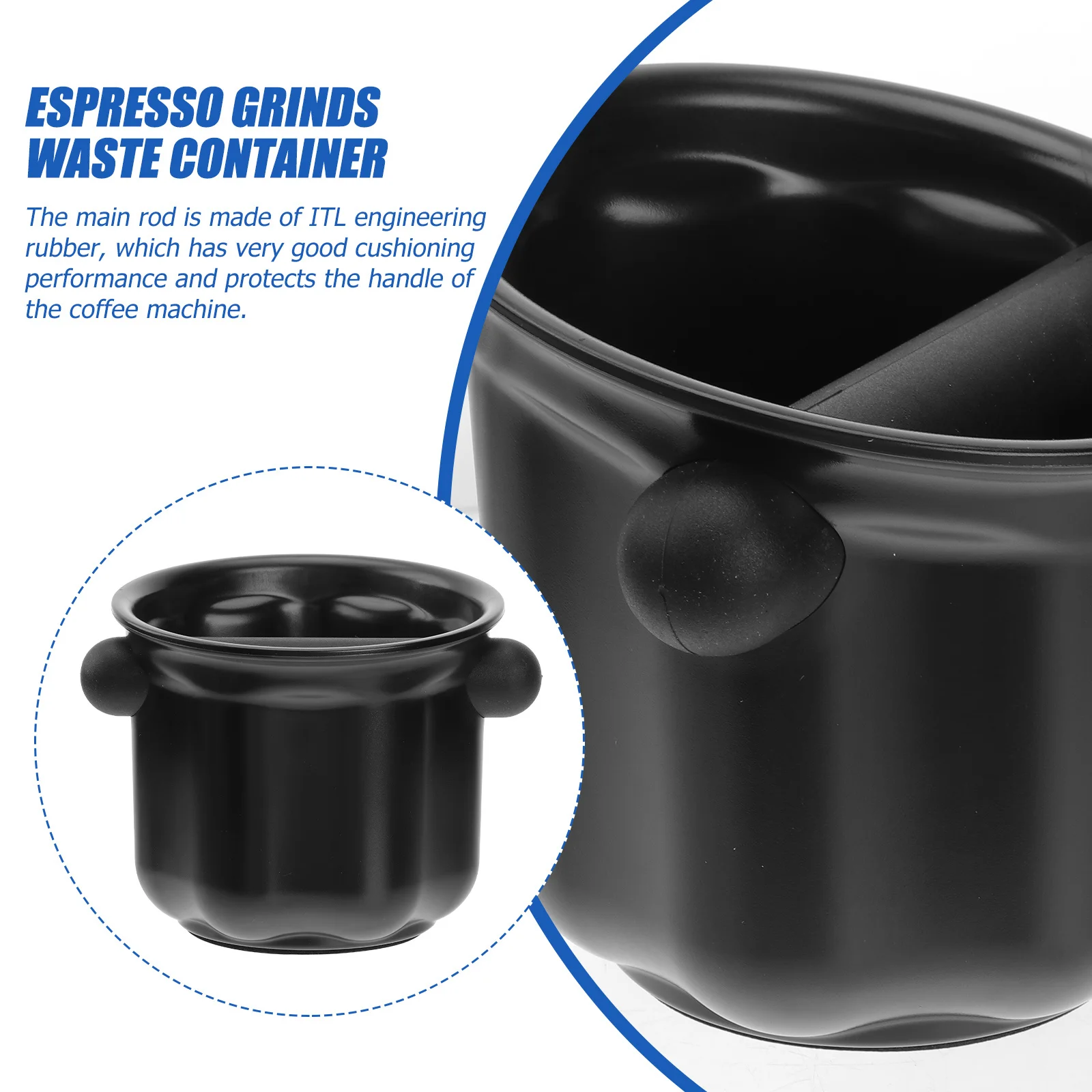

Plastic Coffee Waste Container Abs Espresso Coffee Knock Holder Non-Slip Bottom For Home Cafe Restaurant Use