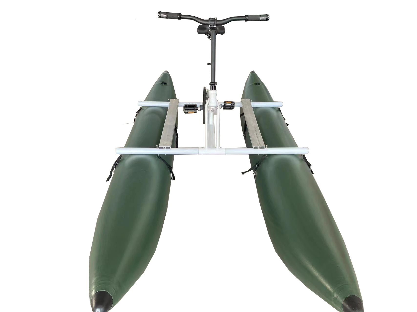 High Quality Customized Sea Water Bike Lake Pedal Bicycle Cycle Pedal Boat PVC Inflatable Floating Water Bike For Sale