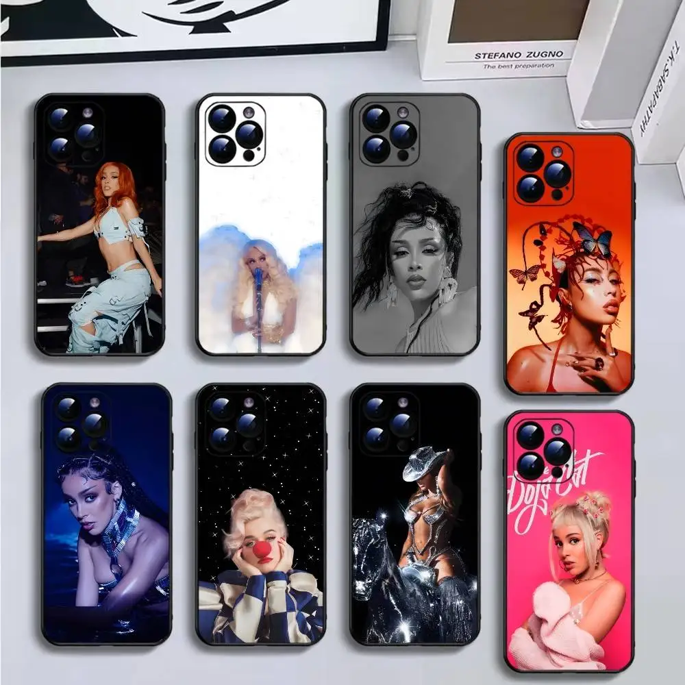 

gato Cantor D-Doja Phone Case For iPhone16,15,14,13,12,11 Plus,Pro Max,XS,X,XR,SE,Mini,8,7,Soft Black Cover