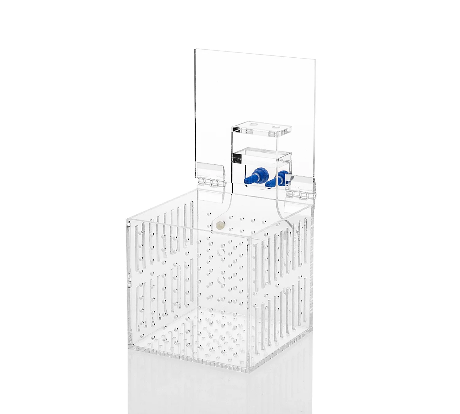 

Multifunctional Marine Isolation Box for Fish, Acrylic Single and Double Cell Aquarium with Front Door and Skylight