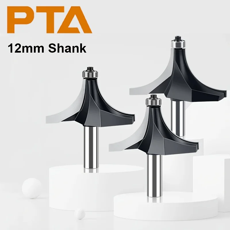 

1pc 12mm Shank Woodworking Round Router Bit Woodworking Milling Cutter Slotting Tool Trimming Machine Router Bit