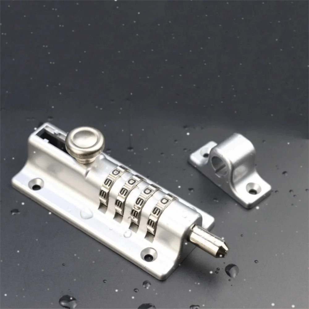 Thicken Combination Locking Bolt Solid Zinc Alloy Sliding Door Password Lock Security Slide Latch Lock for Shed Gate Fences