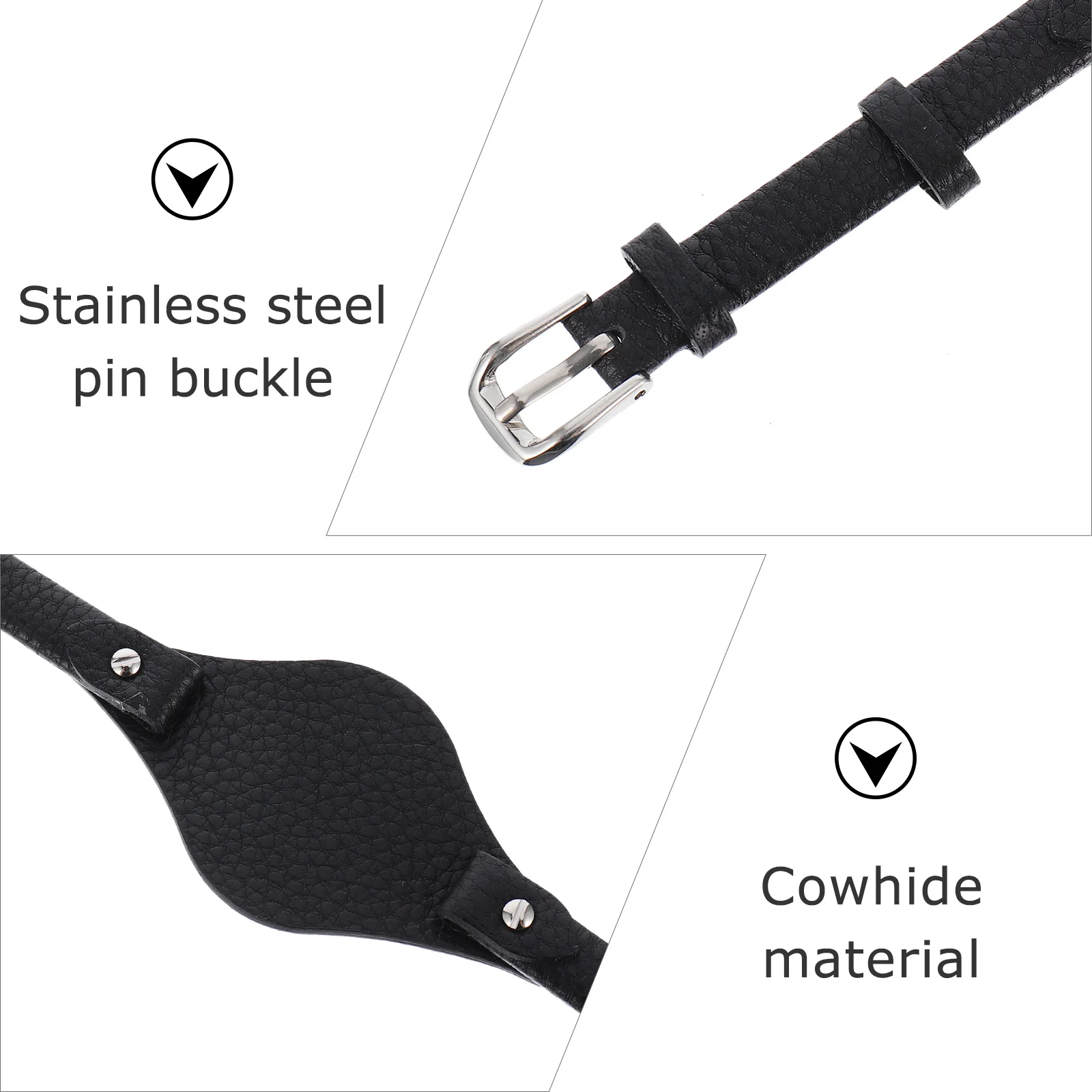 

First Layer Watchband for Women Adjustable Strap Smooth Cowhide Replacement Wristband Stylish Wearable Everyday Use