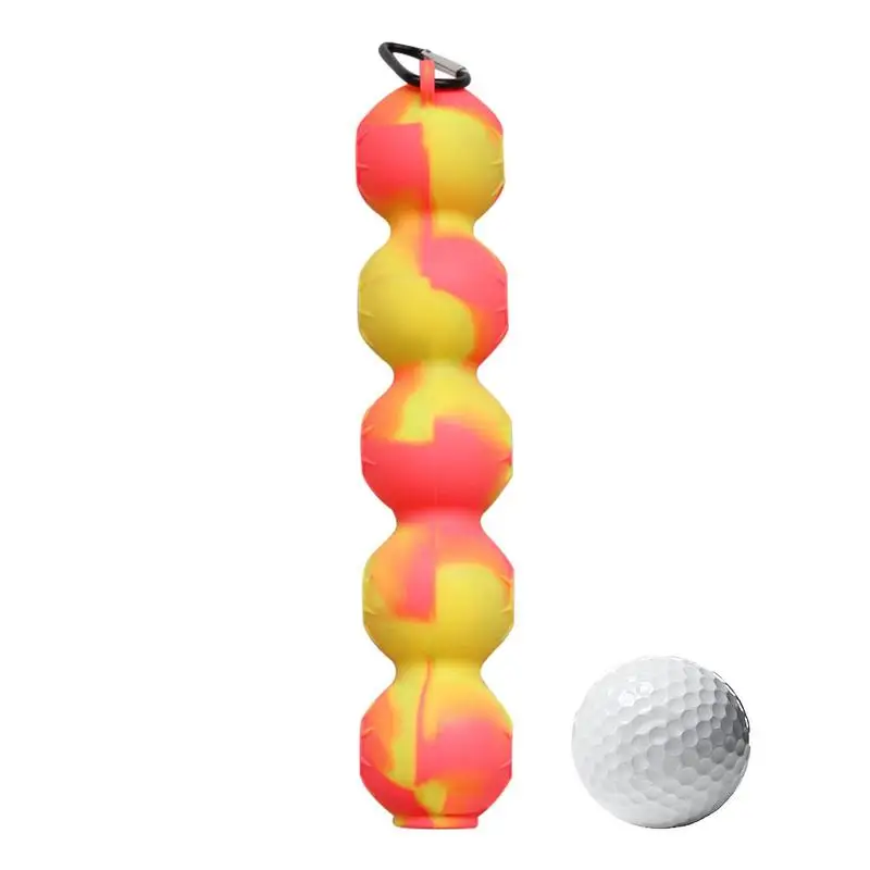 NEW Portable Golf Ball Protective Holder Cover Golf Ball Silicone 5 Ball Case Cover Golf Training Sports Accessories 3 Colors