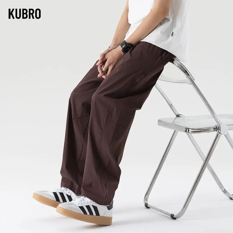 

European and American Autumn Winter Men's Hip-hop Motorcycle Trousers Cotton Loose Casual Pants Outdoor Hiking Sports Pants Y2K