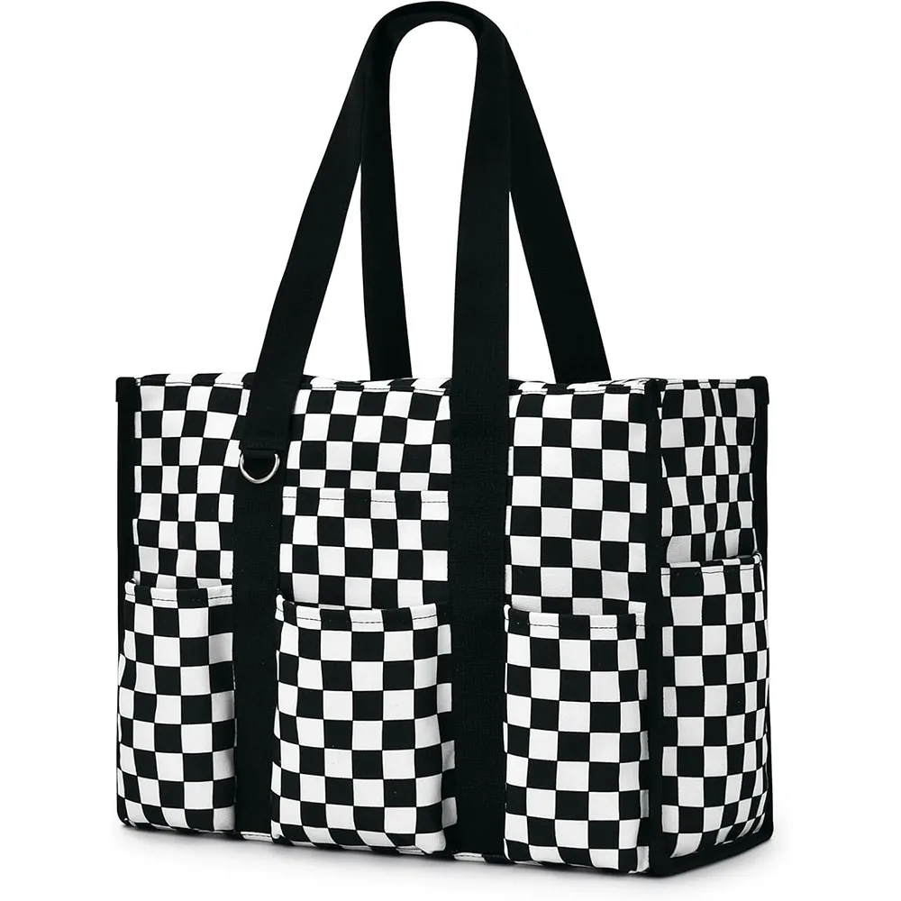 

Большая вместительная сумка-тоут для женщин, водонепроницаемая сумка на молнии с несколькими карманами, практичная сумка для работы, учителя, медсестры, сумка на плечо