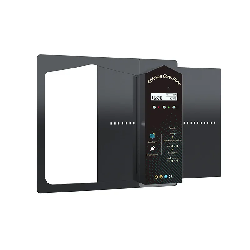 

Open the solar intelligent anti-clip chicken coop door horizontally, and automatically switch the APP chicken coop on and