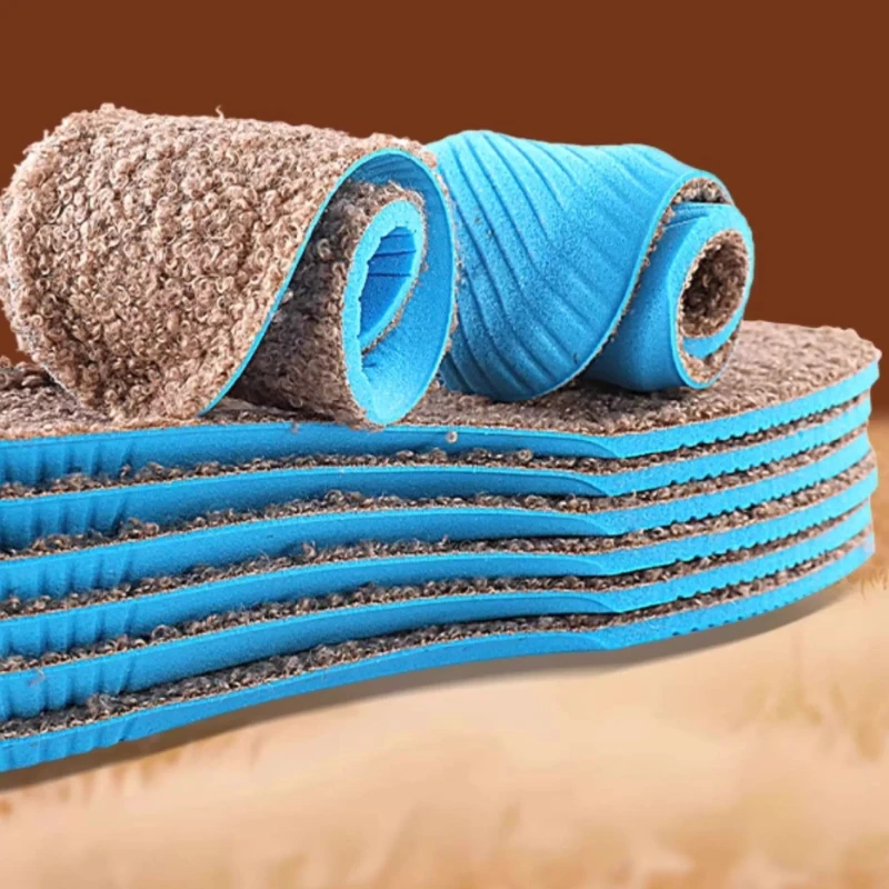 1/5 paia di solette per scarpe invernali ispessite isolate in pelliccia di agnello per bambini antigelo soffici e senza odori confortevoli con imbottitura in spugna