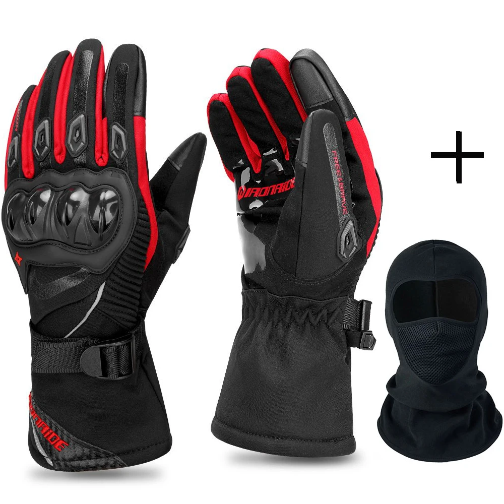 

Зимние мужские мотоциклетные перчатки, теплые ветрозащитные уличные перчатки для мотокросса, нескользящие мотоциклетные защитные перчатки с полным пальцем