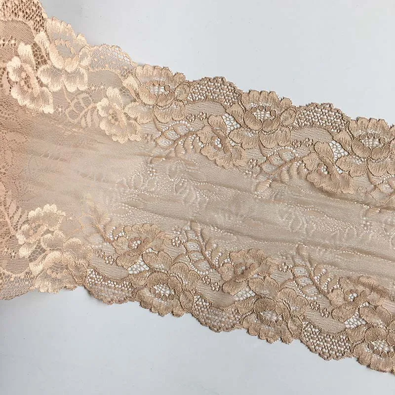 50Yards Elastic Lace Fabric DIY Craft Sewing Supplies Decoration Accessories For Bikini Underware Lace Trim 20cm Wide