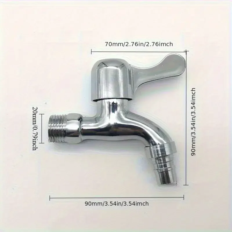 1 Universal Faucet Suitable for Home and Garden Use - Alloy Structure Faucet with Adjustable Flow, Connects to Washing Machine/Hose/Sink Plumbing System - Single Cold Water Washing Machine Faucet - Water Valve, Water Kettle view 4