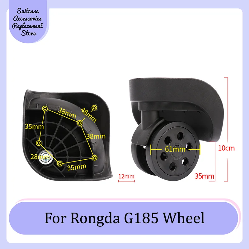 

For Rongda G185 Smooth Silent Shock Absorbing Wheel Accessories Wheels Casters Universal Wheel Replacement Suitcase Rotating