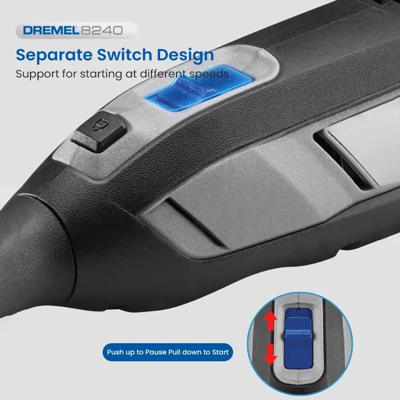 Dremel-充電式電気グラインダー8240, n/5, 12v,リチウム電池,可変速度調整,5000-35000rpm