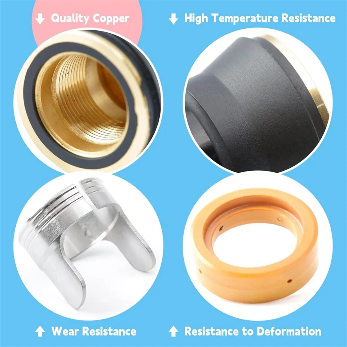 RANA 2 Pack Tip Kit Replacement for Harbor Freight Titanium Plasma Cutter 45 -45 TI-PC45 56255