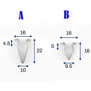 Sliver porta do carro guarnição painel forro clipes de metal interior estofamento retentor rebite prendedor automático clipe para vw audi assento skoda 10/20 10 principais vendas grampo fixador de tela - №6