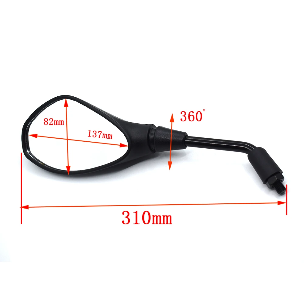 Universal 10mm Motorcycle Rearview Mirror Left&Right Rear View Mirrors For BMW R1200R R1200GS G310R Enduro R1150GS ABS Adventure